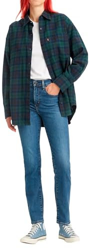 Levi's 724 High Rise Straight, Jeans Donna, Blu (Blue Wave Mid), 30W / 32L