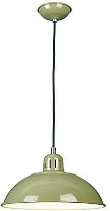 Licht-Erlebnisse Stilvolle Hängelampe SECRETER Grün Ø30cm verstellbar Premium Design Bauhaus Lampe Esszimmer Wohnzimmer