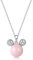 Ailin & Co. Lucky Mickey Mouse Mouse Pendant necklace for women, Made with Swarovski Crystal and Swarovski Pearl, Platinum plating jewellery chain 16“+2 (Pink)