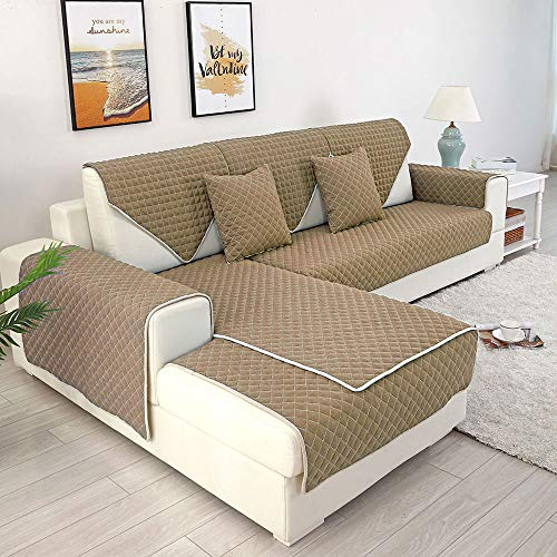 hootecheu Bezug für Ecksofa, rutschfest, abnehmbarer Bezug für Sofa für Kinder, Hunde, Katzen, 90 x 180 cm, 1 Stück