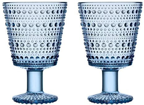 Iittala 1051134 Kastehelmi 2-er Set Gläser, 26cl, aqua, Glas