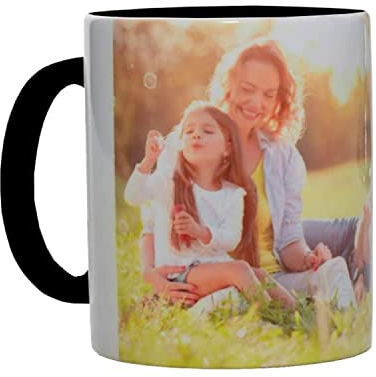 PrintedGift Tazza personalizzata in ceramica con la sua foto o scritta - 300 ml, modello Mug - Idea regalo festa della Mamma, festa del Papà, San Valentino - Massima qualità di stampa