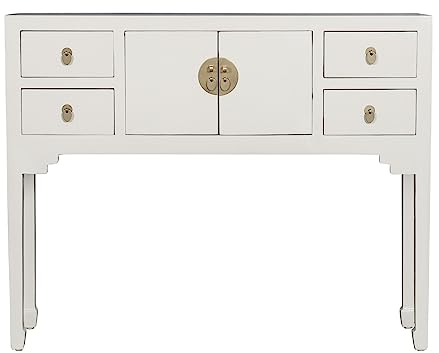 Fine Asianliving Chinesische Konsolentisch Orientalische Möbel Beistelltisch Wandtisch Dekotisch Konsole Telefontisch Tischchen Sofatisch aus Holz Kaffeetisch Couchtisch Sidetable China