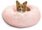 Best Friends by Sheri The Original Calming Donut - Coussin pour Chat/Chien Shag - Fausse Fourrure - Rose - M/76 x 76 cm