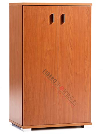 Gabinete zapatero en madera con dos puertas Lello Sala de estar dormitorio (cereza)