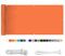 HERILIOS Balkon Sichtschutz, Balkonabdeckung 220 g/m² Innen Balkonverkleidung UV-Schutz (210Größen&21Farben) Ohne Bohren mit Ösen Kabelbinder und Kordel für Balkongeländer Terrasse,85X700CM Orange