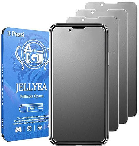 JELLYEA 3 Piezas Protector Pantalla Mate para iPhone 13 / iPhone 13 Pro Cristal Templado Antirreflejos Antihuellas Antiarañazos Dureza 9H 6,1