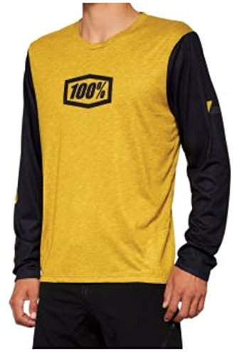 100% MTB WEAR Unisex-Erwachsene Airmatic Long Sleeve Pullover S T-Shirt, Dijon (Mehrfarbig), S