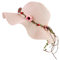 Chapeau de Soleil pour Femme avec Large Bordure Rose Clair