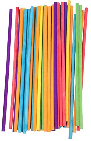 100 Stück Rhythmus-Sticks Rhythmus Musik Lummi Sticks Klassenzimmer Musiksticks Percussion Instrumente Zubehör für Mädchen Jungen bunt