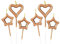 Lahviuu 4 pcs Sternform Geburtstagskerzen 2 pcs Herz Geburtstagskerze,Cake Topper Geburtstag Kuchen Deko,Kerzen für Kuchen Kinder Hochzeit Party Jahrestag Valentinstag Festival,Hell Gold