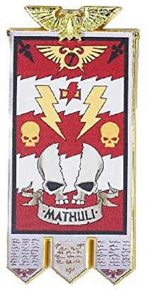 Starforged Space Marines Chapter Banner Collection Kühlschrankmagnet Warhammer 40 K, weiße Narben