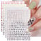 JMEOWIO 8 Sheets Glitter Letter Nail Art Stickers Decals Self-Adhesive English Alphabet Nail Supplies Nail Art Design Decoration Accessories
