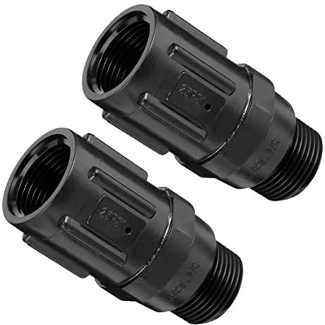 Sistema de riego de jardín, Reguladores de presión 25 PSI Sistema de riego de goteo Reductor Válvula de bajo flujo para jardín 3/4 pulgadas 2 piezas