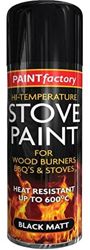 Z&A High-Temperature Black Matt Stove Paint 400ml - Heat & Petrol Resistant - Multipurpose Matt Finishing - BBQ Wood Burner Aerosol Spray - Durable Quick Drying Effect Fireplaces & Metal Surfaces (3)