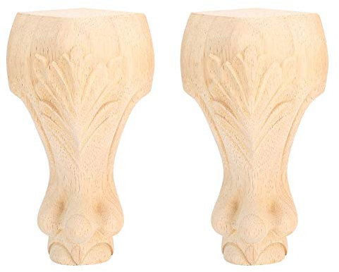 Sluffs Lot De 2 Pieds De Meubles Sculptés en Bois De Rechange pour Chaise De Table Sculptée en Bois, Pieds Sculptés Européens pour Table Basse, Chaise, Armoire, Canapé, Décoration