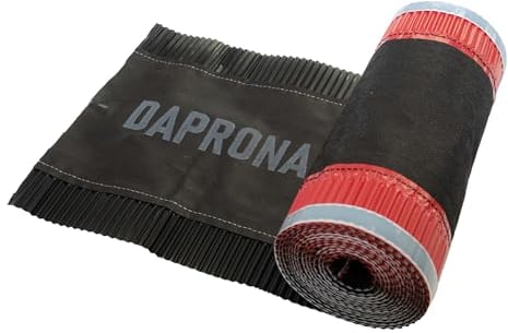 DAPRONA Firstband Alu 4 Rollen - 300mm x 5m Schwarz (RAL 9005) Rollfirst für eine optimale Dachfirst Abdeckung, Super Butylkleber