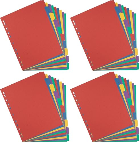 Elba A4 10 Part Extra Wide Card Divider (Pack of 4)