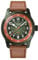 DeTomaso Green Explorer Automatic Olive Herren Armbanduhr Analog Automatik Veganes Apfelleder Armband Braun