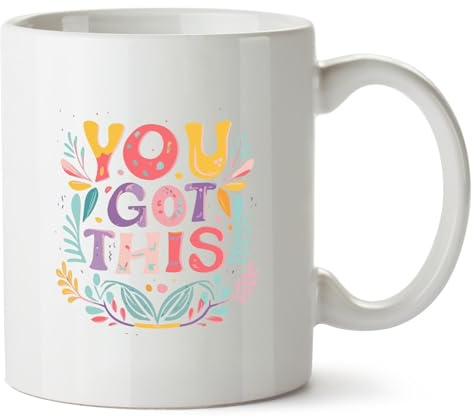Hippowarehouse You Got This Gift for Him Her Daughter Son Dad Mum Printed Mug Various Colour Options Ceramic Cup Kitchenware 10oz