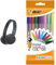 Sony WH-CH520 Wireless Bluetooth Headphones - up to 50 Hours Battery Life with Quick Charge & BIC Cristal Ballpoint Pens - Pack of 8 - Assorted Colours (Fashion + Standard)
