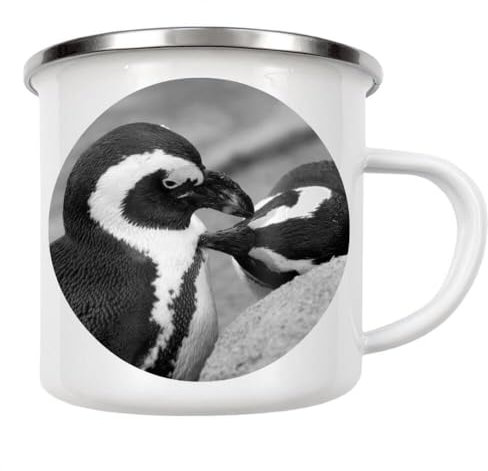 artboxONE Emaille Tasse Pinguin Liebe von Wundertüte - Emaille Becher Natur