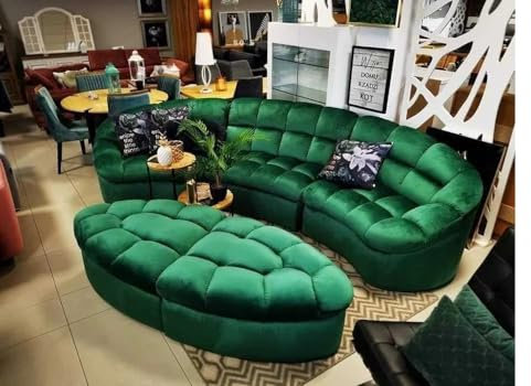 VIENNA INTERNATIONAL FURNITURE Modell Nepal ECKSOFA + 2 x HOCKER IN S