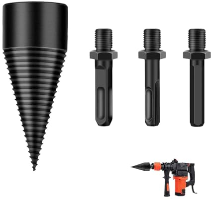 Dfuqanb Taladro para madera de 32 mm, perforación para leña, juego de brocas cónicas, cortador de leña, broca de 32 mm, para madera eléctrica