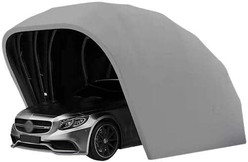 JMOZHCD Carport mobile in acciaio inossidabile, Tenda auto esterna semiautomatica, Copertura per auto pieghevole retrattile, Garage impermeabile protezione solare