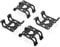 PEUTIER 4stk Tracker-Befestigungsclips, GPS Hundetracker Silikonclips Tracker-Zubehör für den Ersatz des Hundeaktivitätstrackers (Schwarz)