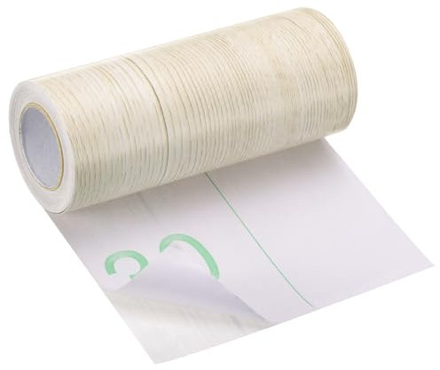 sourcing map Wood Grain Tape, 5.9 x33 Ft Self Adhesive Wood Grain Repair Patch for Baseboards, Doors, Floor Repair, Furniture Home Decor White Maple