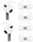 BLLQ 4 Pairs Galaxy Buds3 Ear Hook Cover Grip Tip Anti Slip Wing Accessories Compatible with Samsung Galaxy Buds 3,White 804w4
