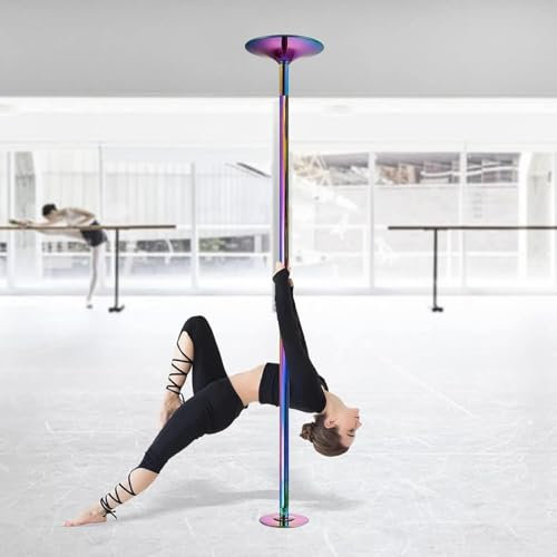SAFWELAU Tabledance Strip Stange Pole Dance Extension Tube Poteau de danse tournant pour les débutants et les professionnels, Poteau de décapant portable pour le gymnase du club d'exercices à domicile