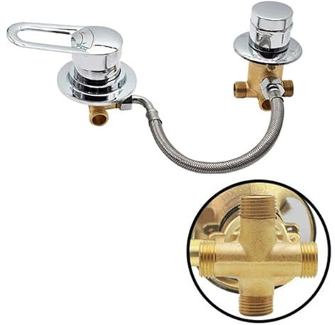 In Ottone Massiccio 4 Vie Doccia Deviatore Valvola per Bagno Rubinetto Rubinetto Acqua Calda e Fredda Miscelatore Filettato per Cabina Doccia/Bag