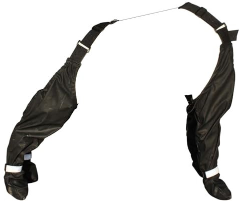 Coo2Sot Regenstiefel für Hunde, wasserdicht, verstellbare Hundeschuhe mit Hosenträgern, rutschfeste Hundeschuhe, reflektierende Hundestiefel & Pfotenschutz für mittelgroße und große Hunde zum Wandern,