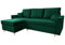 SeproMeble Ecksofa MON, Eckcouch in L-Form mit Schlaffunktion und Bettkasten, Farbe: Grün, Veloursstoff, Ottomane Links oder Rechts