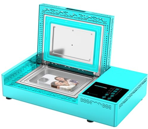 Máquina de prensado en Caliente, máquina de Transferencia de Calor con 2 moldes de Carcasa y 20 Fundas para teléfonos móviles, Calor rápido hasta 180 °C, máquina de prensado en Caliente por