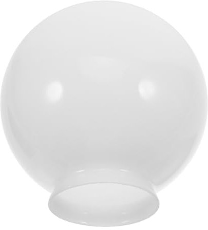 WESIEVYA Sturdy Milky Glass Lampshade Ceiling Fan Pendant Lamp Cover Round Glass Globe Shade for Living Easy to Clean Home Lighting