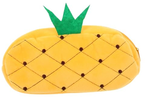 Plüsch Federmäppchen mit Reißverschluss, Großes Gelbes Mäppchen für Kinder