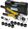 Profi Presszange Kupferrohr V-Kontur und TH-Kontur mit Rohrabschneider, Handpresszange Kupferrohr Presszange Verbundrohr mit V12 V15 V18 V22 V28 Und TH16 TH20 TH26 TH32 für Kupferrohr Und Verbundrohr