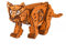 BlocteckToy 3D Wooden Puzzle Mechanical Cat with Wind-Up Mechanism, DIY Handcrafted Animal Jigsaw Puzzle Kit 236+PCS Wooden Model Kits for Adult Youth to Build