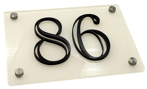 Hausnummer 3D Beige aus Acryl – wetterfestes & langlebiges Hausnummernschild mit Tiefeneffekt | Minimalistisches Design mit hoher Sichtbarkeit für Privat & Gewerbe (Beige)