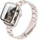 G-ficu Slim Metal Straps with Case for Apple Watch Straps Women 40mm with Screen Protector, Thin Stainless Steel Band, Adjustable iWatch Strap for Apple Watch Strap Series 6 5 4 SE, Starlight