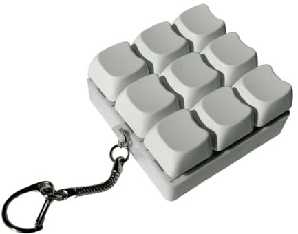 Harilla Juguete Fidget con teclado y botón de descompresión, divertidos regalos, llavero multifuncional, 9 Teclados