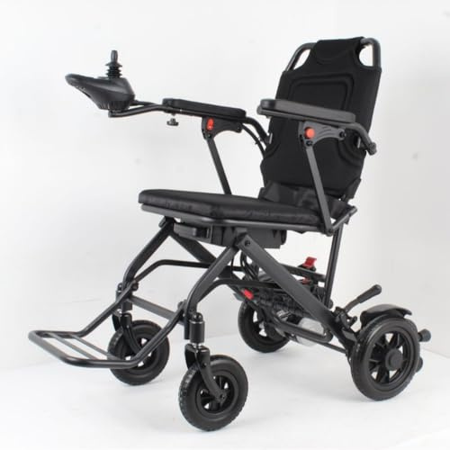 Klappbares Elektrisches Treppensteigen Wheelchair Leichter Reiserollstuhl, Ultraleicht Rollstuhl Leicht Faltbar Reiserollstuhl,Superleichter Rollstuhl mit Aluminiumrahmen, Ultraschmaler Rollstuhl