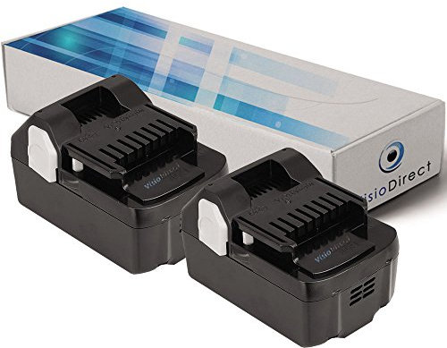 Lot de 2 Batteries pour Hitachi CG18DSDL Coupe-Bordures 3000mAh 18V - Visiodirect -
