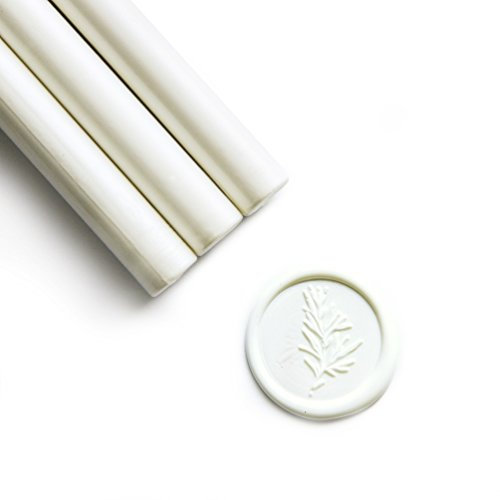 UNIQOOO Arts & Crafts Pack of 8 Glue Gun Sealing Wax Sticks for Wax Seal Stamp, Great for Cards Envelopes, Wedding Invitations,Valentine's Day Engagement, Gift Idea (Snow White)