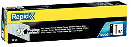 Rapid Nägel Edelstahl Typ 16A, 38mm 20° Streifennägel 16Ga V2A, 2.000 Stk., für druckluftnagler und elektronagler