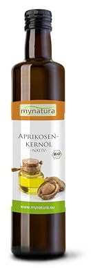 Mynatura Bio Aprikosenkernöl | Nativ & Kaltgepresst | Mildes Speiseöl & Hautpflegeöl | Vegan & Glutenfrei | Reich an Vitamin A & E | DE-ÖKO-044 | 250ml Flasche (1 x 250ml)