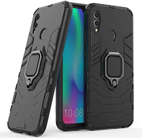 LuluMain Kompatibel mit Huawei P Smart (2019), Honor 10 Lite Hülle, Ring Ständer Magnetischer Handyhalter Auto Caseme Schutzhülle Case (Schwarz)